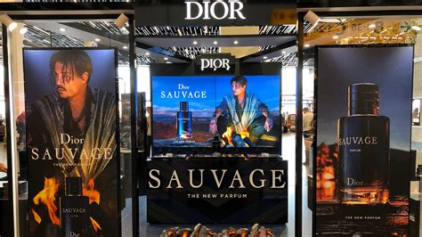 dior perfume display|Dior sauvage fragrance.